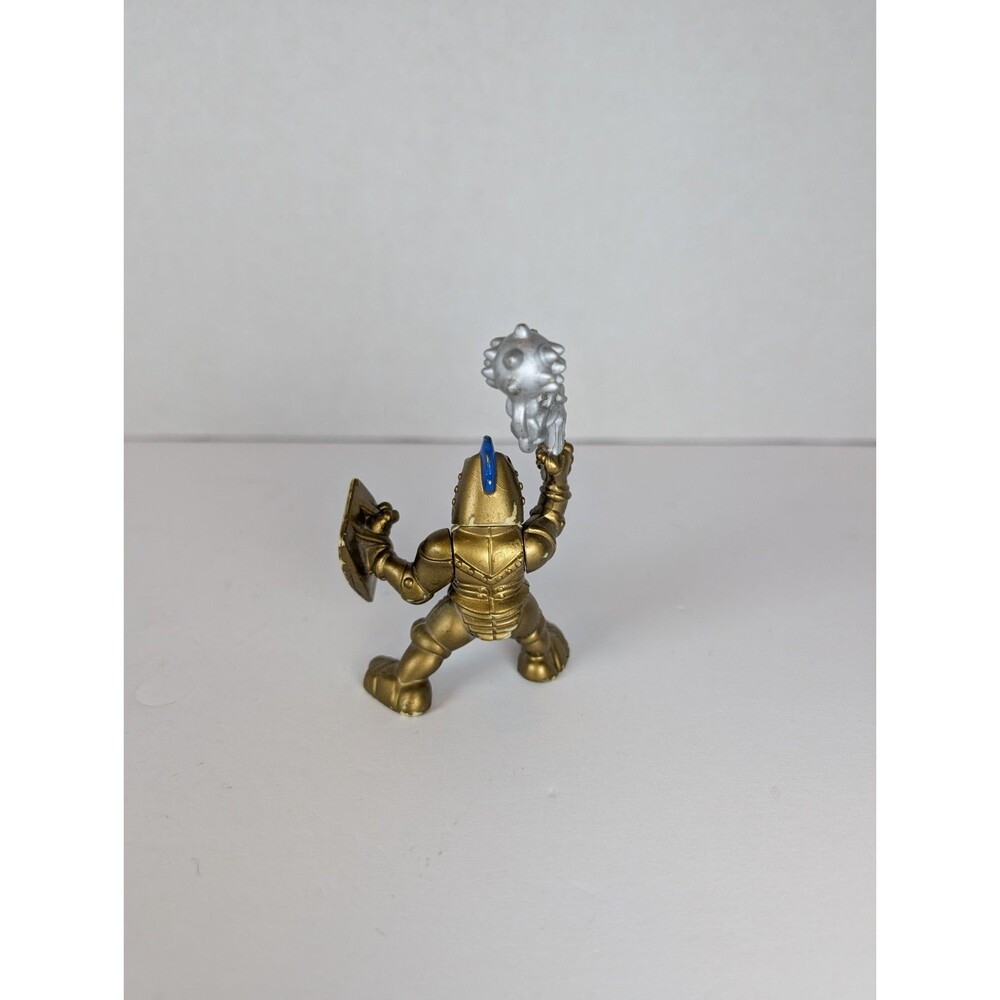Vintage Fisher Price 1994 Gold Knight Warrior with Shield Spiked Balls Figure - Picture 3 of 3